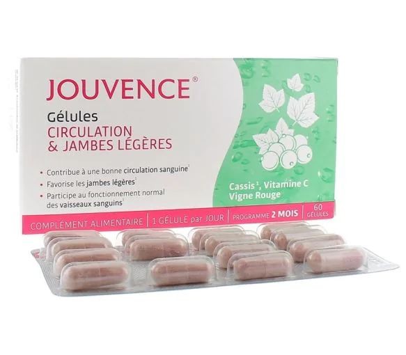 Circulation & jambes légères Jouvence  - boîte de 60 gélules