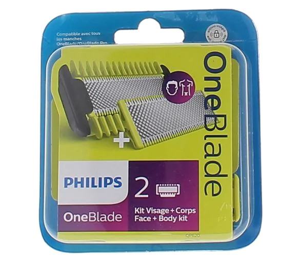 Kit visage corps One Blade Philips - 2 lames