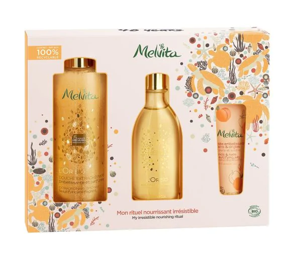 L'Or Bio Mon rituel nourrissant irrésistible bio Melvita - coffret de 3 produits