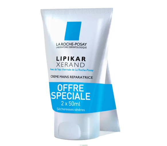 Lipikar xerand crème mains réparatrice La Roche-Posay - lot de 2 tubes de 50 ml