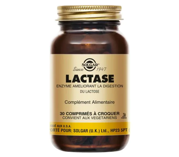 Lactase 3500 Solgar - pot de 30 comprimés à croquer