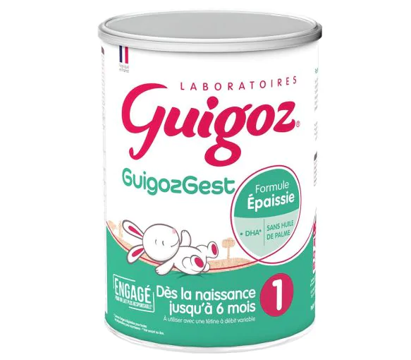 Lait en poudre 1er âge Guigoz Gest formule épaissie - boîte de 780g