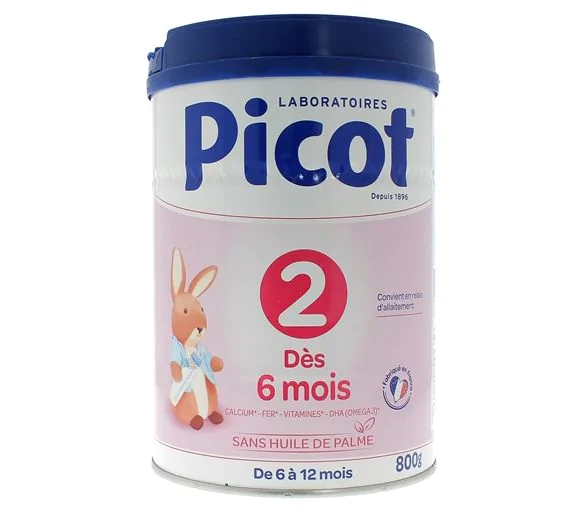 Lait poudre 2ème âge standard Picot - boite de 800g