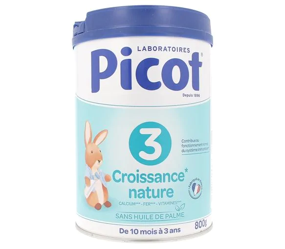 Lait poudre 3ème âge croissance nature Picot - boite de 800g