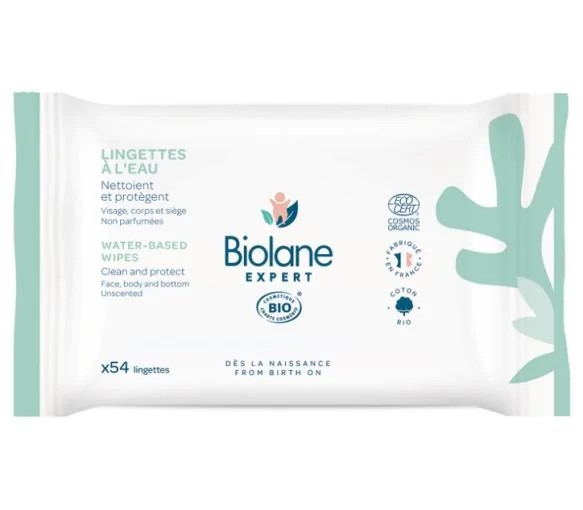 Lingettes à l'eau Biolane Expert - paquet de 54 lingettes