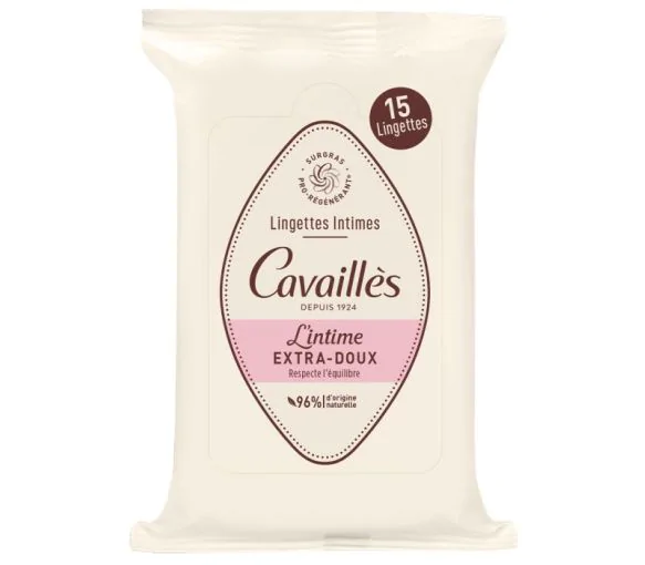 Lingettes intimes extra-douces Rogé Cavaillès - boîte de 15 lingettes