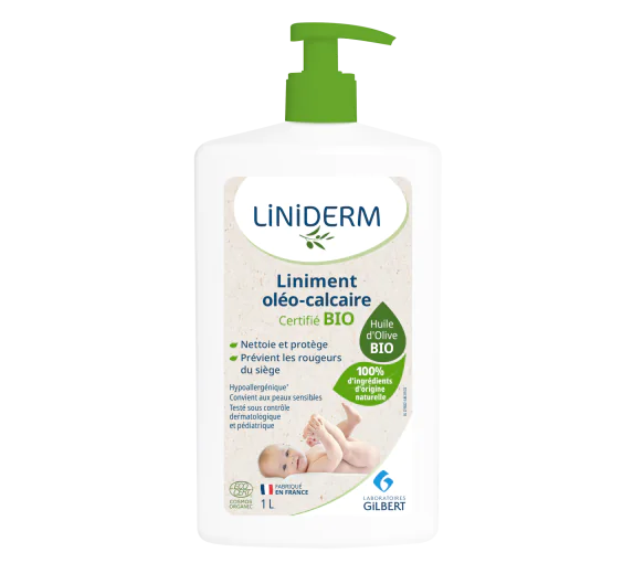 Liniderm Liniment oléo-calcaire bio Gilbert - flacon pompe de 1L