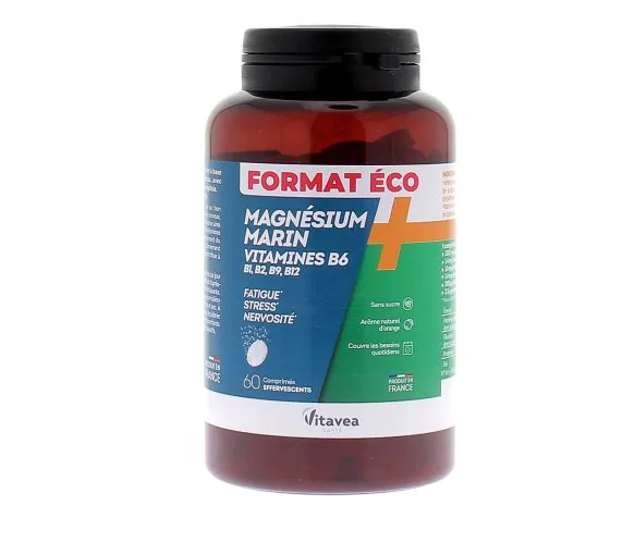 Magnésium + vitamines B1, B2, B6 détente Vitavea - boite de 60 comprimés effervescents