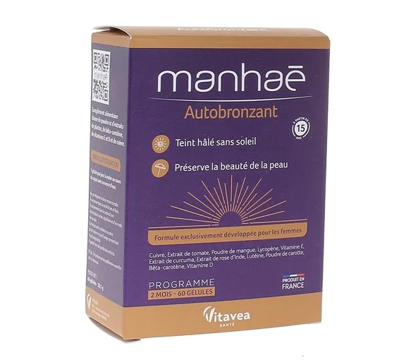 Manhaé Autobronzant Vitavea - boîte de 60 gélules