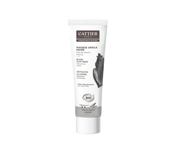 Masque à l'argile noire bio Cattier - tube de 100ml