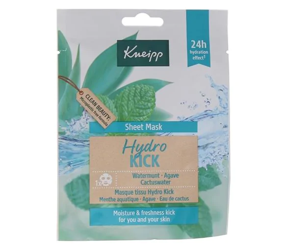 Masque en tissu Hydro Kick menthe aquatique Kneipp - un masque