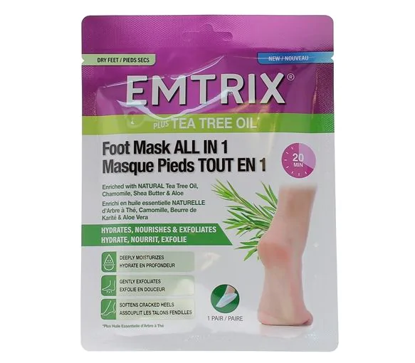 Masque pieds tout en un Emtrix - sachet de 1 paire