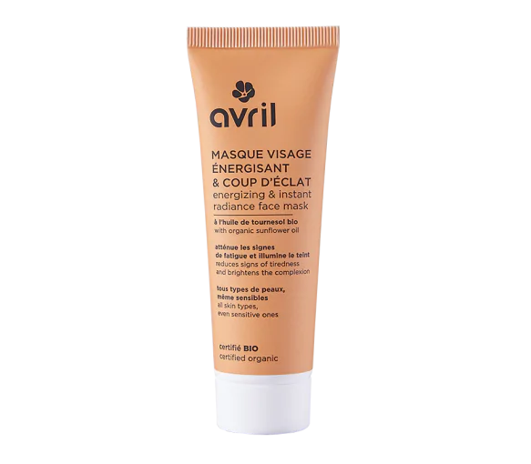 Masque visage énergisant coup d'éclat bio Avril - tube de 50 ml