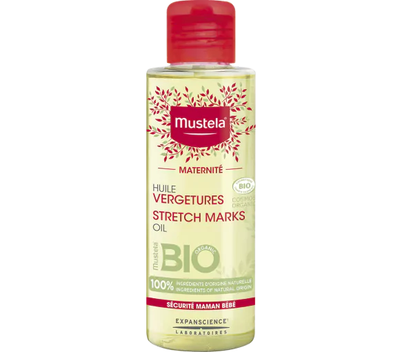 Maternité Huile vergetures bio Mustela - flacon de 105 ml