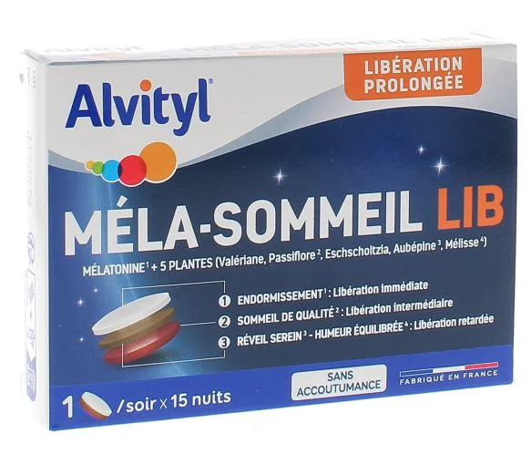 Méla-Sommeil Lib Alvityl - boîte de 15 comprimés