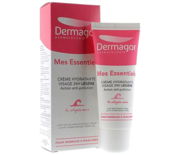 Mes Essentiels Crème Hydratante Visage 24h légère Dermagor - tube de 40 ml