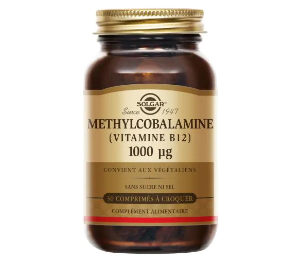 Méthylcobalamine vitamine B12 Solgar - pot de 30 comprimés