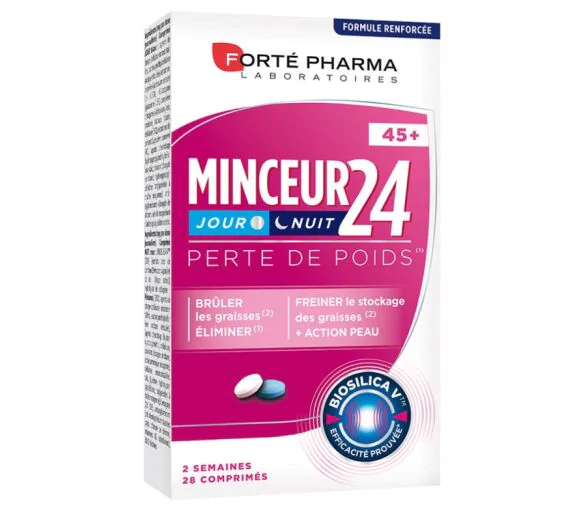 Minceur 24 45+ jour et nuit Forté Pharma - boîte de 28 comprimés