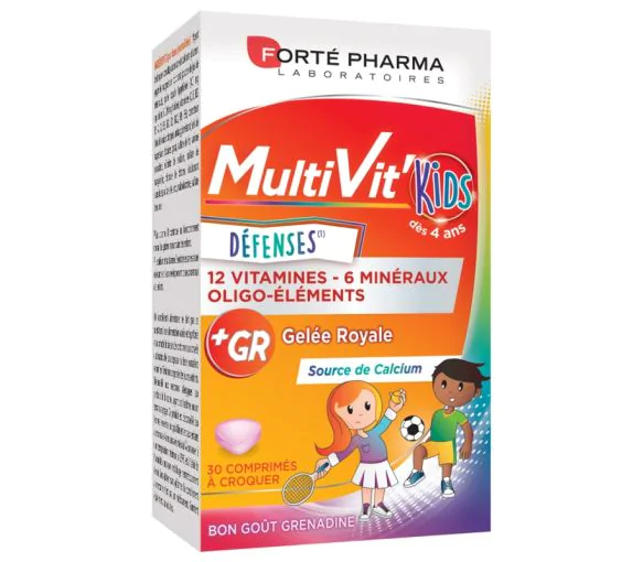 Multivit'Kids Défenses Forte Pharma - boîte de 30 comprimés à croquer