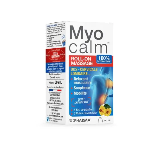 Myocalm contractions musculaires 3C Pharma - roll-on de 50ml