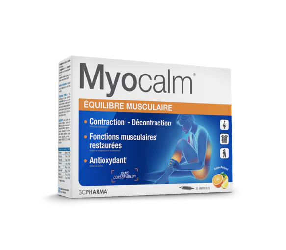 Myocalm Équilibre Musculaire 3C Pharma - boîte de 20 ampoules