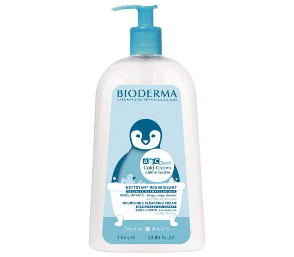 Nettoyant nourrissant bébés et enfants cold cream lavante Bioderma - flacon de 1 litre