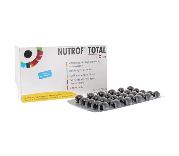 Nutrof Total maintien d'une vision normale Théa - boîte de 180 capsules