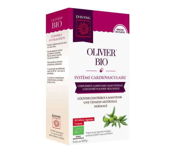 Olivier bio système cardiovasculaire Dayang - boîte de 30 gélules végétales