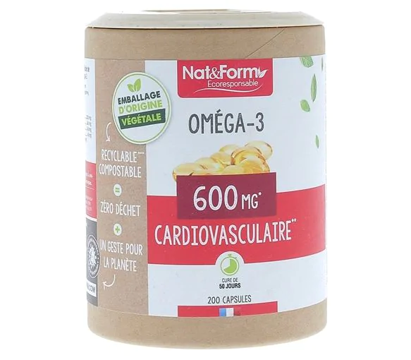 Oméga-3 Ecoresponsable Nat&Form - boite de 200 gélules
