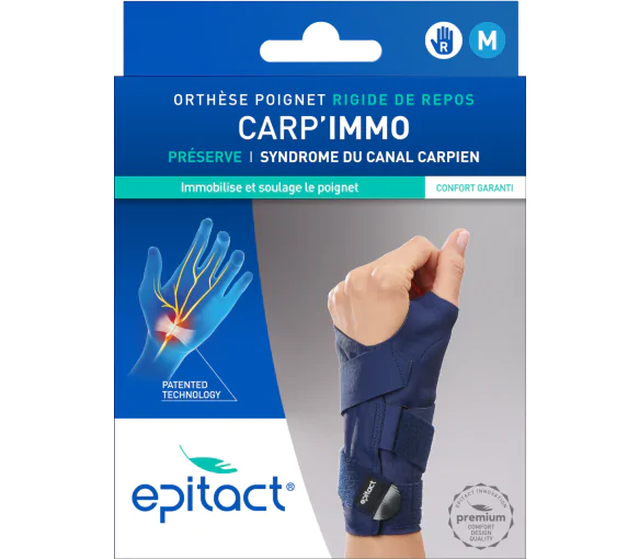Carp'Immo Orthèse poignet rigide de repos main droite taille M Epitact - 1 orthèse