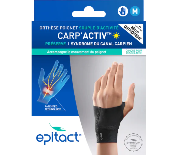 Carp'Activ Orthèse poignet souple d'activité main droite taille M Epitact - 1 orthèse