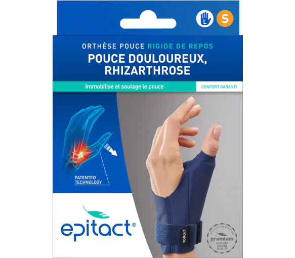Orthèse pouce gauche S Rigide de repos Epitact - 1 unité