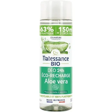Natessance 24h Aloe Vera Organic Deodorant Refill 150ml