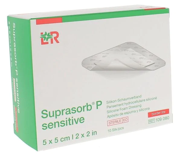 Suprasorb P Sensitive border lite Pansement hydrocellulaire siliconé Lohmann & Rauscher - 10 pansements