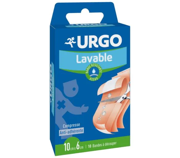 Bande lavable résistante à l'eau Urgo - 10 bandes à découper 10cm x 6cm