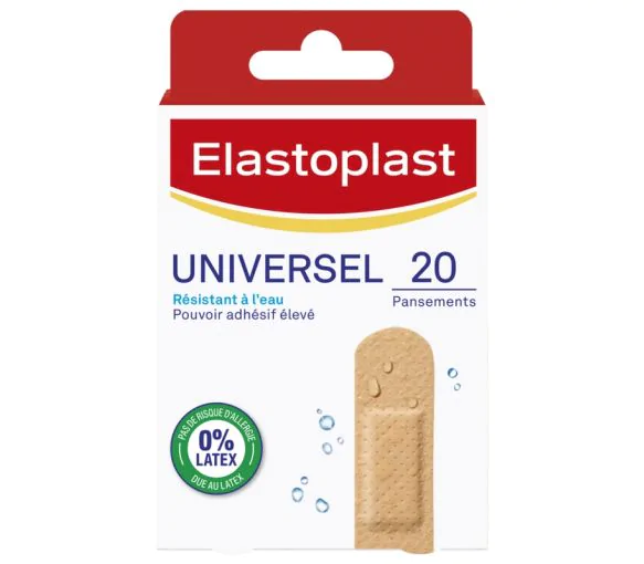 Pansements Universel résistant à l'eau Elastoplast - boîte de 20 pansements