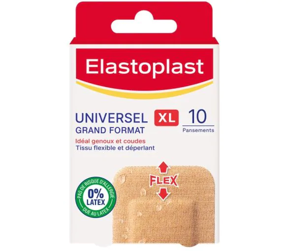 Pansements Universel grand format XL Elastoplast - boîte de 10 pansements