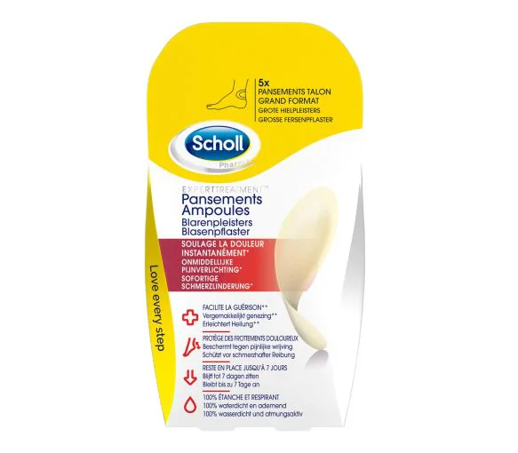 Pansements ampoules pour talons Scholl - boîte de 5 pansements