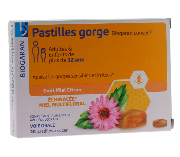 Pastilles gorge Biogaran - boite de 20 pastilles
