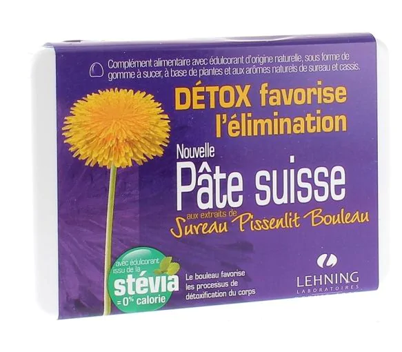 Pâte Suisse Detox Lehning - 40 gommes