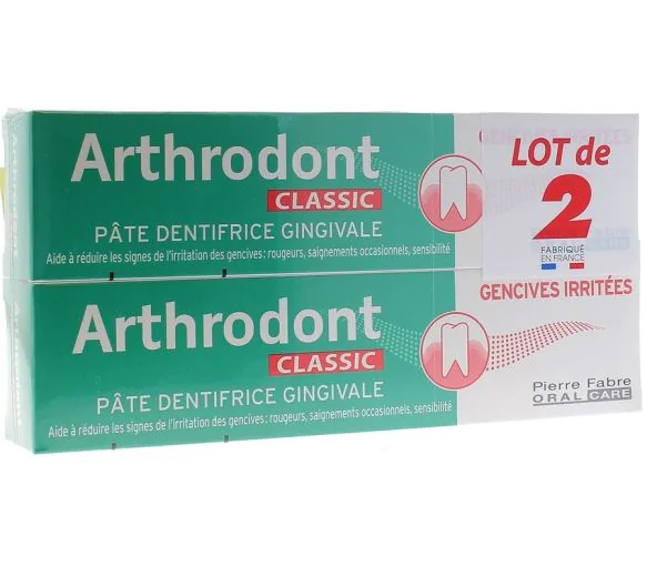 Pâte dentifrice gingivale classic Arthrodont - lot de 2 x 75 ml