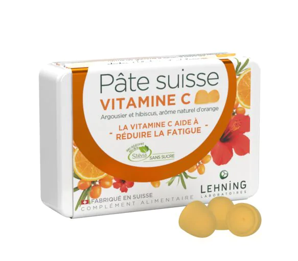 Pâte suisse Vitamine C Lehning - boîte de 40 gommes