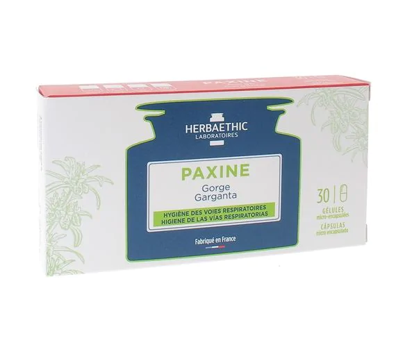 Paxine Maux de Gorge Herbaethic - boîte de 30 comprimés