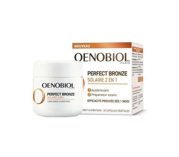 Perfect bronze solaire 2en1 Oenobiol - boite de 30 capsules
