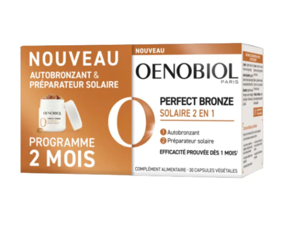 Perfect bronze solaire 2en1 Oenobiol - lot de 2 boites de 30 capsules