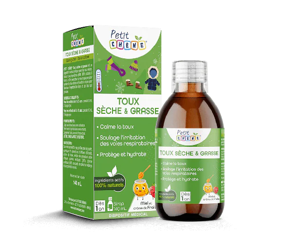 Petit Chêne Toux sèche & grasse Les 3 Chênes - flacon de 140ml