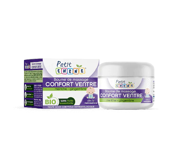 Petit Chêne baume de massage confort ventre bio Les 3 Chênes - pot de 40ml