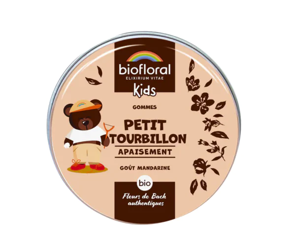 Petit Tourbillon apaisement enfants goût mandarine Biofloral - boite de 45 gommes