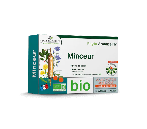 Phyto Aromicell'R bio Minceur Les 3 Chênes - boîte de 20 ampoules de 10ml