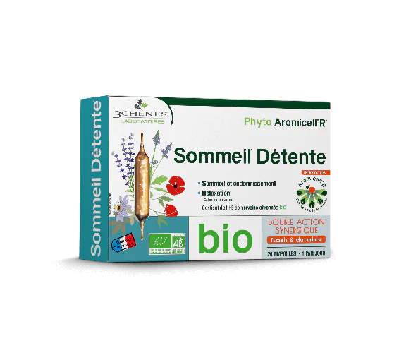 Phyto Aromicell'R bio Sommeil détente Les 3 Chênes - boîte de 20 ampoules de 10ml